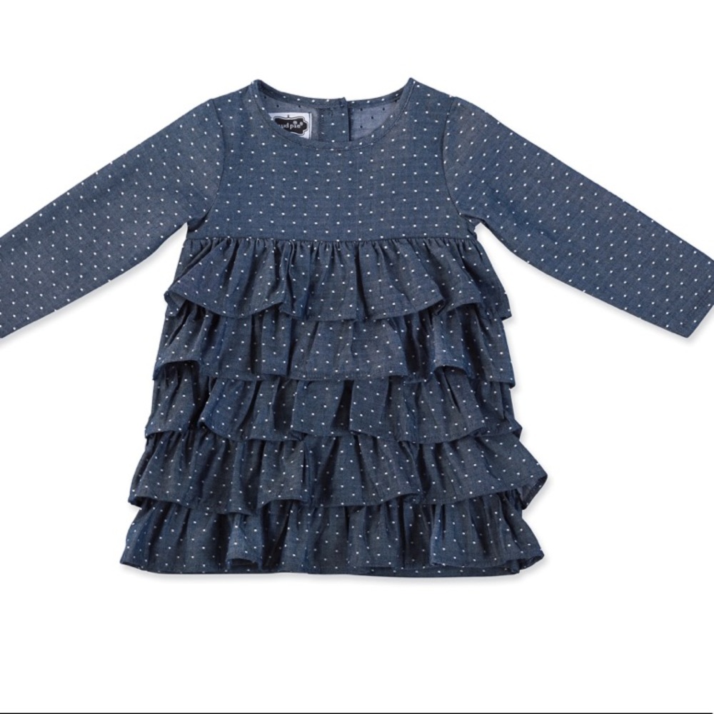 Mud Pie Baby Girl 9-12M Ruffle Shirt/Dress